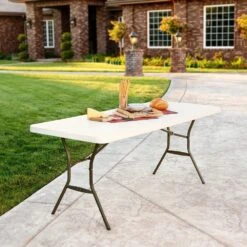 Mesa Rectangular Patas Plegables Crema LIFETIME 183x76x74 Cm -Jardin Decoración Shop caa57da8aee22e28d7f8bcbed871a87820d8c0df 2653a75c5f8c40adb35d0c17abbf83e6