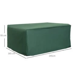Outsunny Funda Para Muebles De Jardín 245x165x55 Cm Cubierta De Protección De Exterior Con Ojales De Aluminio Y Tela Oxford Impermeable Para Terraza Patio Balcón Verde -Jardin Decoración Shop cb6e9a172123e1cbd3092d63ec9cc865fdb90095 2e58260cda514580b776359885b895a2