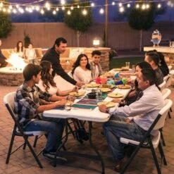 Mesa Rectangular Patas Plegables Blanco Efecto Granito LIFETIME 182 X 76 X 73,5 Cm -Jardin Decoración Shop cc74a04686e9d6cd4371cea3c616726862a97e11 e0cdba36d22143e2b17100b5bf2f6ace