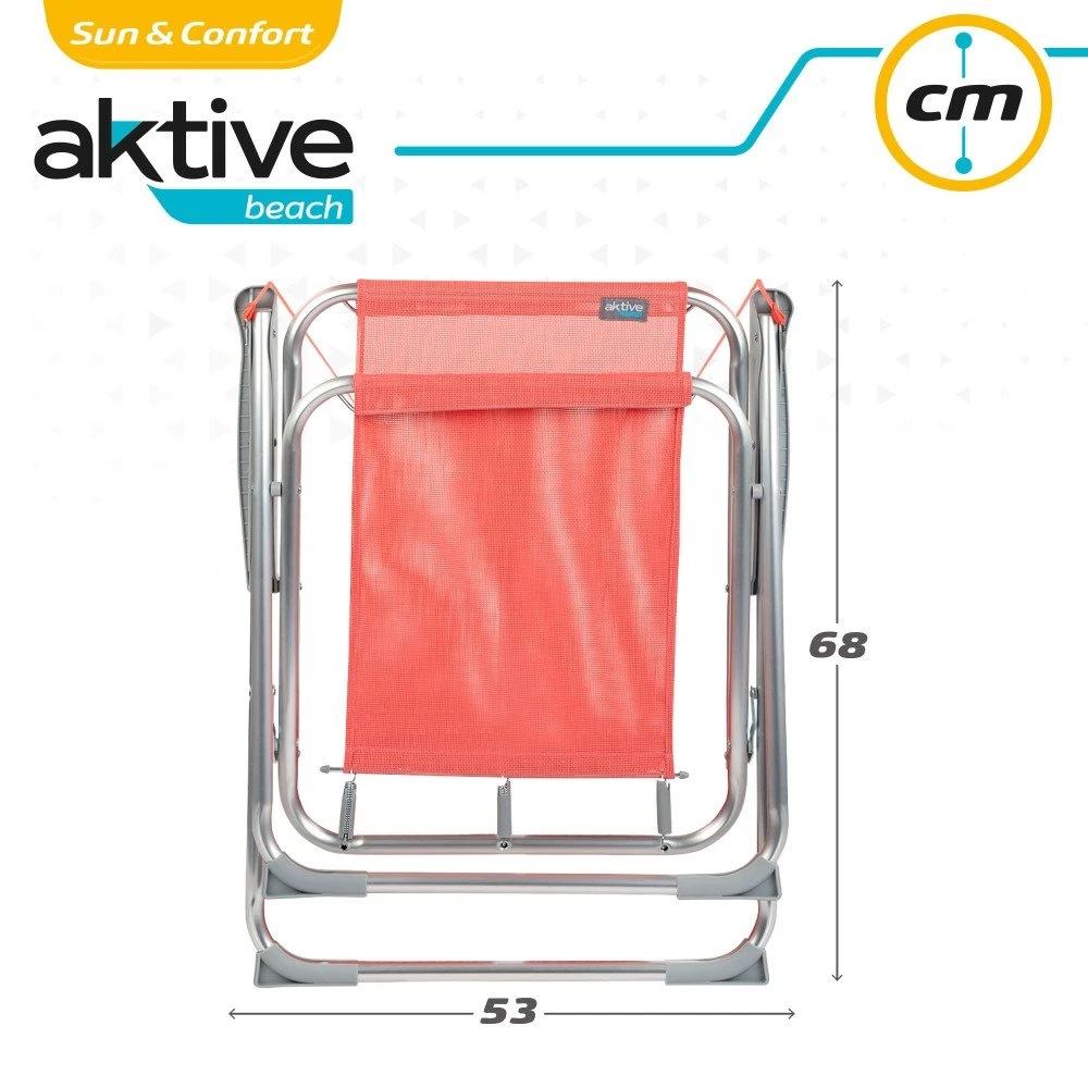 Silla Plegable Fija Aluminio Coral Aktive 7 Silla Plegable Fija Aluminio Coral Aktive - Imagen 7