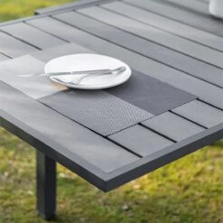 Outsunny Mesa De Jardín Extensible De Aluminio Mesa De Comedor Para Exterior Para 4-6 Personas Carga Max. 70 Kg Para Patio Terraza Balcón 90-180x90x73 Cm Gris -Jardin Decoración Shop cce5c56f7b66ddbf4a9dad853940126d852ce1da 202cc6e2602a473ba79d22e6866069fb