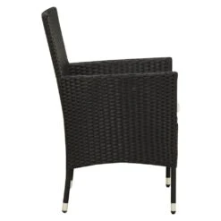 Juego De Comedor De Jardín 3 Pzas Con Cojines Ratán PE Negro VidaXL -Jardin Decoración Shop d144ccbc2567fc23dd5397ab92d40eb0a3300971 8e00e453cace4033b72f572e49f24bf0