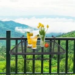 Outsunny Mesa Colgante De Balcón Con Brazo Regulable Y Altura Ajustable En 3 Posiciones Marco Metálico Carga Máx. 30 Kg 60x56,5x45 Cm Negro 14 Outsunny Mesa Colgante De Balcón Con Brazo Regulable Y Altura Ajustable En 3 Posiciones Marco Metálico Carga Máx. 30 Kg 60x56,5x45 Cm Negro -Jardin Decoración Shop d16e38746bbecf8f3c94940e14083e0d5b7c1a58 a8a8707700484cc9be92d00571265a75