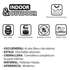 Puff Hinchable Ottoman Resistente Al Agua Colonial Clásico Azul Aktive -Jardin Decoración Shop d19b84309d2e2977e1012c2547711d29d759c6e5 432a918a22fb440cb8a5bb8ad91b50f7