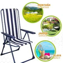 Silla Plegable 5 Posiciones Marinera Aktive Garden -Jardin Decoración Shop d6a852229bc9da4cb1f19298d8a30e53dd30dbb0 e0429f5549fb425cae5a2dbfd6c30b82