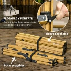 Outsunny Mesa De Camping Plegable De Aluminio 116x60x45 Cm Mesa De Picnic Portátil Con Bolsa De Trasporte Carga 30 Kg Para Jardín Terraza Exterior Natural -Jardin Decoración Shop d6cf2044ab8b9f84bfcf04743562c735dba1e687 ecfc5a3f5e824b16a0fed6b430f8782d