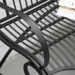 Outsunny Banco De Jardín De 2 Plazas 110x60x97 Cm Banco De Exterior De Metal Con Respaldo Decorativo Y Reposabrazos Para Terraza Balcón Patio Carga 200 Kg Negro -Jardin Decoración Shop d84ca7ec944cd3ba95dd48e6bd9e8b71a9e021e5 efb2d0dfee4f4c78be15cd7767e17fdf