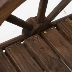 Outsunny Banco De Madera Jardín De 2 Plazas Con Apoyabrazos En Forma De Rueda Para Terraza Patio Balcón 108x66x95 Cm Marrón Rústico -Jardin Decoración Shop dc80ec5522dc7b1e7fc031008588dc9674c06002 3d27a2275a6545bb86641745c9b7cd40