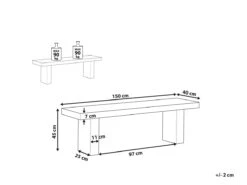 Banco De Jardín De Cemento Reforzado Gris 150x40 Cm TARANTO 9 Banco De Jardín De Cemento Reforzado Gris 150x40 Cm TARANTO -Jardin Decoración Shop de61c0d4d9e72e48d25612f22b355a518be09153 5f4cfe3d7da14cafb6e105c4f9e6e814