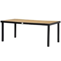 Outsunny Mesa De Jardín Rectangular Para 8 Personas Mesa De Comedor Exterior 190x90x74 Cm Con Encimera De Listones Y Estructura De Aluminio Para Terraza Balcón Natural Y Negro -Jardin Decoración Shop dfefd0bc8e293706d527edf80435f0f12c4397a0 c10fe26ee4c6499a84717078da3ff407