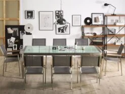 Conjunto De Jardín Mesa En Vidrio 220 Cm, 8 Sillas Grises GROSSETO -Jardin Decoración Shop e064c1b79078955d3a9620e70f3fe4c7a9b6a674 8a57c34f0dfd4bb6b8c60f6f8bb8e8b8