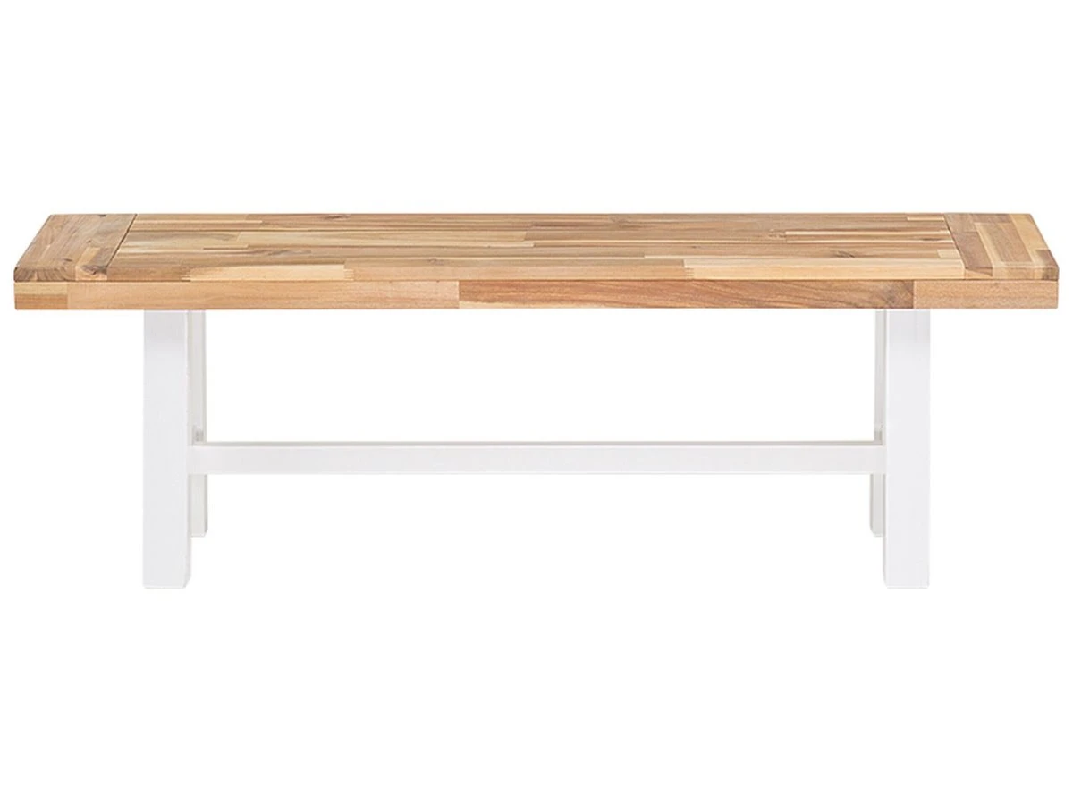 Banco De Madera Blanco/marrón SCANIA 2 Banco De Madera Blanco/marrón SCANIA - Imagen 2