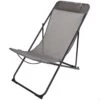 Silla Tumbona Plegable De Jardín Gris Con Asa Aktive