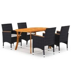 Juego De Comedor Para Jardín De 5 Piezas Negro VidaXL -Jardin Decoración Shop e828d10efb5d5c19b384e2ec9edf10a656173228 385ba7696efd4ae5bfbe1a8500cfaf86