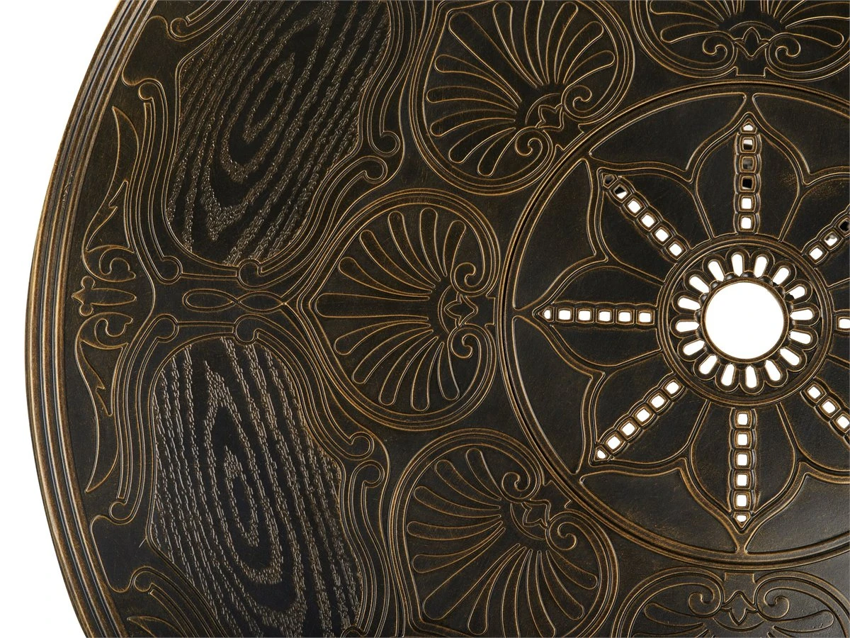 Mesa De Jardín De Metal Marrón Oscuro ⌀ 102 Cm SAPRI 6 Mesa De Jardín De Metal Marrón Oscuro ⌀ 102 Cm SAPRI - Imagen 6