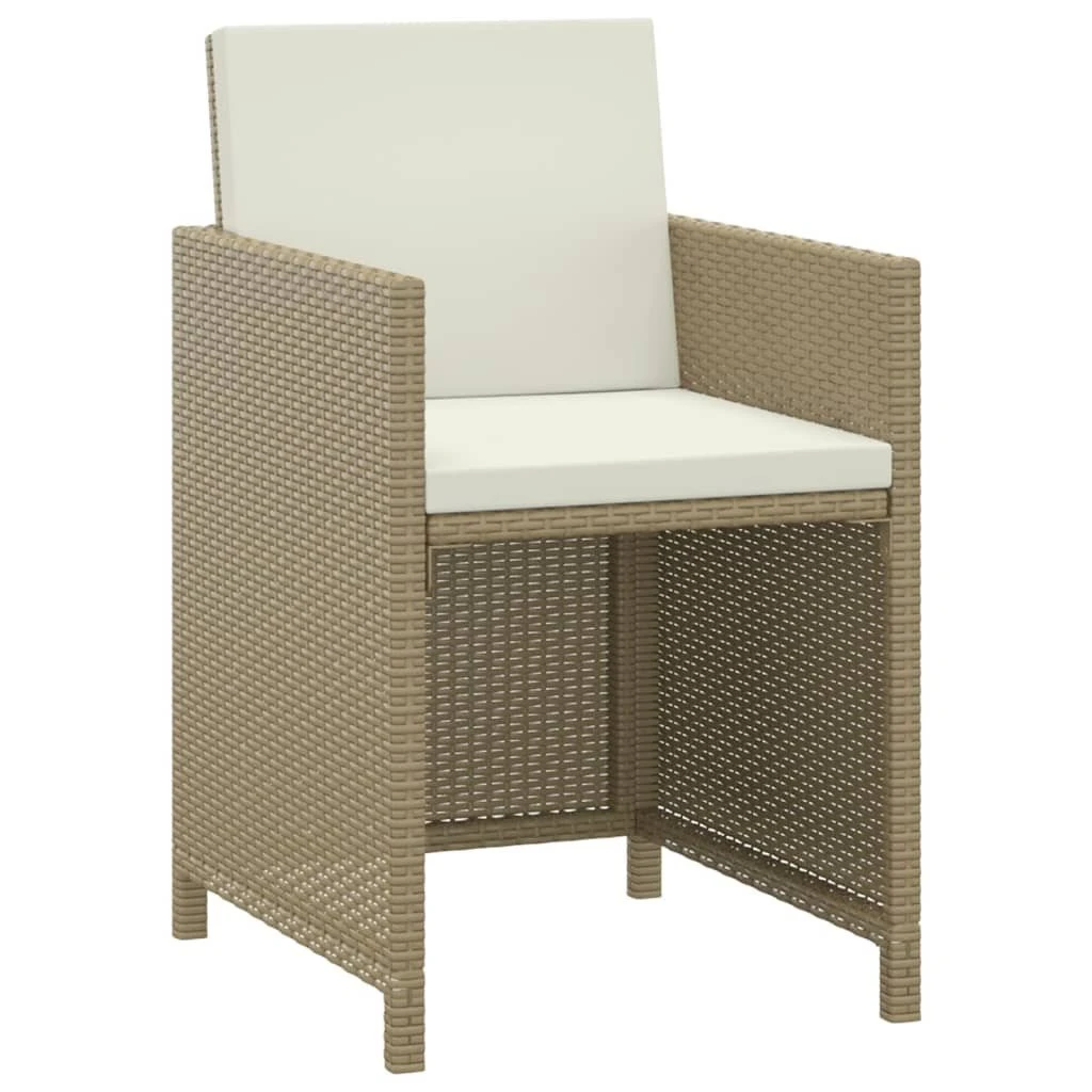 Set Comedor De Jardín 3 Pzas Con Cojines Ratán Sintético Beige VidaXL 5 Set Comedor De Jardín 3 Pzas Con Cojines Ratán Sintético Beige VidaXL - Imagen 5