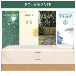 Outsunny Funda Protectora Para Muebles De Jardín 275x208x78 Tela Oxford 600D Impermeable Cubierta Para Sofás Mesas Exterior Con 4 Ventilaciones 5 Asas Y Cordón De Tracción Beige 14 Outsunny Funda Protectora Para Muebles De Jardín 275x208x78 Tela Oxford 600D Impermeable Cubierta Para Sofás Mesas Exterior Con 4 Ventilaciones 5 Asas Y Cordón De Tracción Beige -Jardin Decoración Shop f19ece70831bd290f5066e04ac1ccd85300e93b4 c8521fb0fabc4546bdd3cf69ed69a171