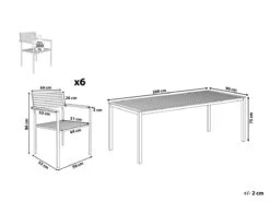 Conjunto De Jardín En Madera/acero Para 6 Personas VIAREGGIO -Jardin Decoración Shop f77c3f3f57a666d058736fbb15aaebb46a2c2d23 36433128bf2d462b87dbbe3b0613d2a8