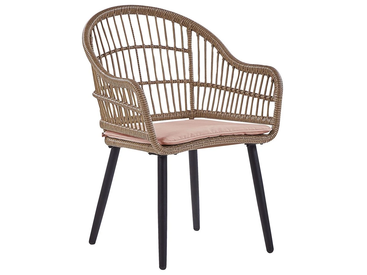 Conjunto De Jardín 6 Plazas De Ratán Beige/natural/negro/rosa ALIANO II 9 Conjunto De Jardín 6 Plazas De Ratán Beige/natural/negro/rosa ALIANO II - Imagen 9