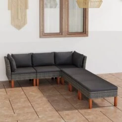 Set De Muebles De Jardín 6 Pzas Y Cojines Ratán Sintético Gris VidaXL -Jardin Decoración Shop fd65285d21a3561ddfec2ed78fa44c0476a2723e 531c0b77a45d4e5aa5d02b1ac8dda241